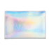 Holographic Large Clutch, &pound;210, Handbags, Silver, Leather, Front view